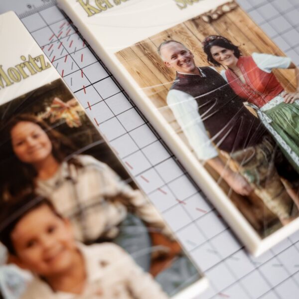 Schokoladetafel, bedruckt mit Foto