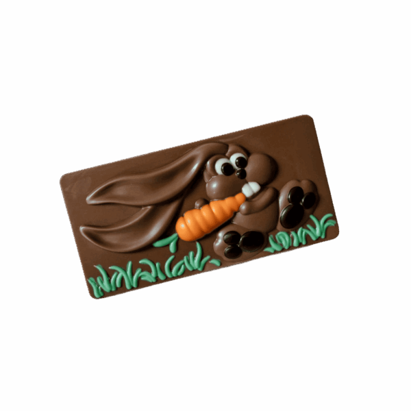 Schokoladentafel "Hase mit Karotte"
